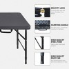 4FT Portable Folding Table with Handle – Heavy Duty Plastic, Adjustable Height, Waterproof, 220LBS Capacity, Foldable Table - 3 of 4