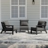 WestinTrends Avalon Outdoor Patio HDPE Sectional Sofa with Patio Cushions - 2 of 4