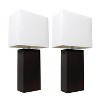 Lalia Home Lexington 21" Leather Base Table Lamps with Fabric Shade - 4 of 4