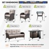 Gymojoy Sofa Chair with Propane Fire Pit Table Set - 2 of 4