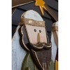 Painted Wood Nativity Scene 31"H Rustic Holiday Display with Easel Back by Kalalou - 2 of 4
