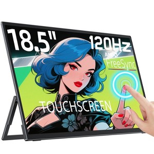 UPERFECT 18.5" 120Hz Touchscreen Portable Monitor, FHD IPS, 10-Point Touch, USB-C/HDMI, VESA, Built-in Stand&Speakers, Eye Care, for Laptop/PC/Console - 1 of 1
