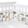 Sweet Jojo Designs 6p Gender Neutral Unisex Crib Bedding + BreathableBaby Breathable Mesh Liner Anti Bumper Pad Jungle Green Yellow White - 3 of 4