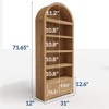 72" Tall Arched Pantry Cabinet with Drawer, 5-Tier Kitchen Pantry Cabinet, Wooden Storage Cabinet for Dining Room, Kitchen, Living Room - 2 of 4