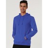 Lars Amadeus Men's Long Sleeves Solid Drawstring Pullover Hoodie Sweatshirt - 3 of 4