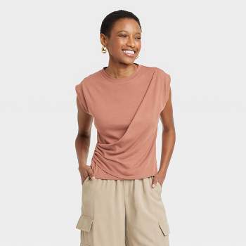 Women's Matte Satin Essential Cami - A New Day™ Brown L : Target