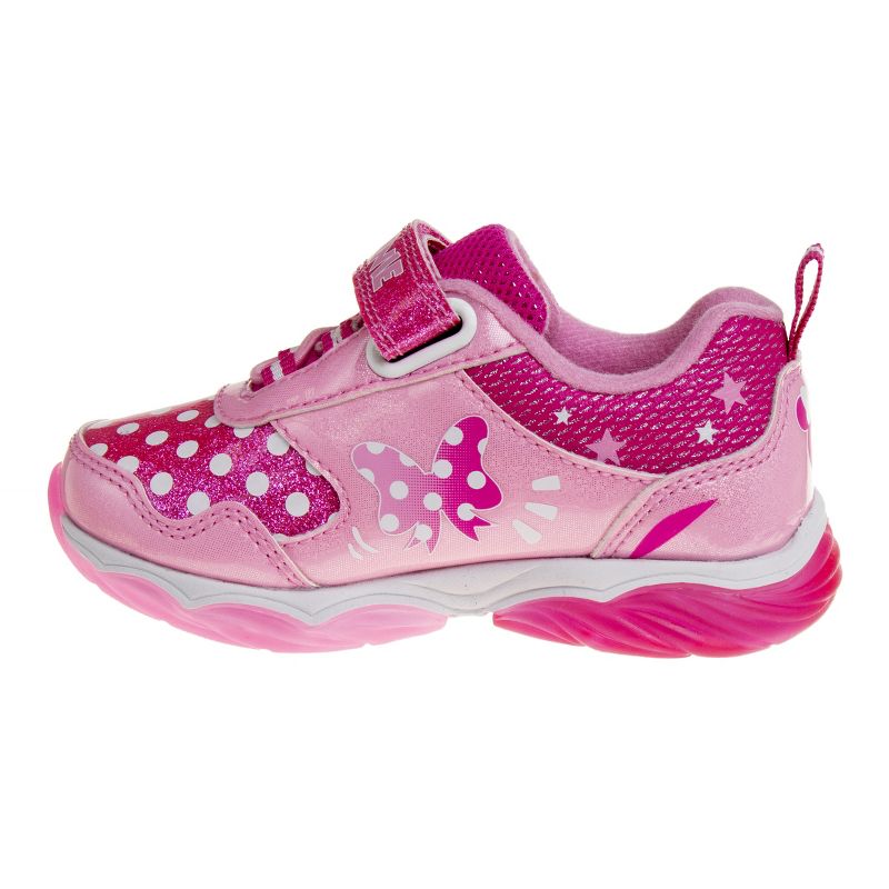Disney Minnie Mouse Toddler Girls' Sneakers w/ 4 White Lights, 4 of 8