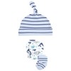 Hudson Baby Boys Caps, Mittens and Socks Set, Sea Friends, 0-6 Months - 3 of 4