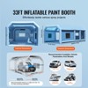 VEVOR Portable Inflatable Paint Booth, Dimensions 32.8 x 21 x 14.8 ft, Equipped with 1100W and 750W Powerful Blowers and Air Filtration System,Blue - 3 of 4