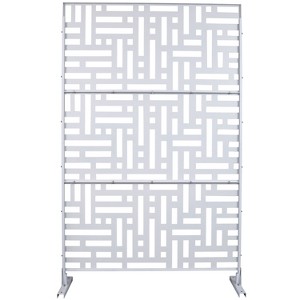 CAVINAS Matrix Metal Decorative Patio Screens, Outdoor & Indoor, Freestanding Decorative Privacy Screen for Deck Balcony Patio - 1 of 4