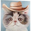 Manual Woodworkers and Weavers Carl the Cat Canvas Wall Art, 32 Inches High, Whimsical Feline Portrait on Stretched Canvas for Home Decor - 3 of 3