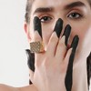 SOHI Women's California Gold The Damascene Statement Ring - 3 of 4