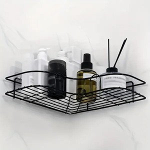 Wall Mounted Bathroom Shelf, Shower Caddy Rack, No Punching Triangle Storage Rack For Bathroom Kitchen, Bathroom Accessories - 1 of 4