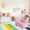 Pink Kids Sofa Chaise Lounge Armrest Chair Relax Couch Bedroom Living Room - 3 of 4