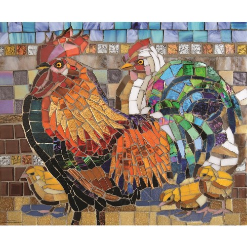 Sunsout Stained Glass Chickens 1000 pc Jigsaw Puzzle 70708