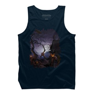 Men's Design By Humans Evil Pumpkins By chriskar Tank Top - 1 of 3