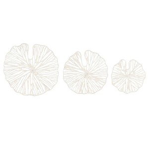 Storied Home Set of 3 Sizes Handmade Coral Shaped Paper and Metal Decorative Wall Art : Modern Abstract Embossed Artwork, All Ages - 1 of 4