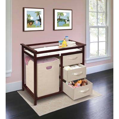 cherry changing table dresser