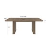 Wood Extendable Dining Table for 6-10, Particle Board Dining Table with Double Pedestal, Rectangular Dining Table for Kitchen or Family Room-Koiai - 4 of 4