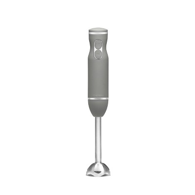 Chefman 300 Watt 2-Speed Hand Blender with Silk Touch Finish and Color Chrome - Gray