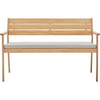 Modway Marina Outdoor Patio Teak Loveseat Natural Navy