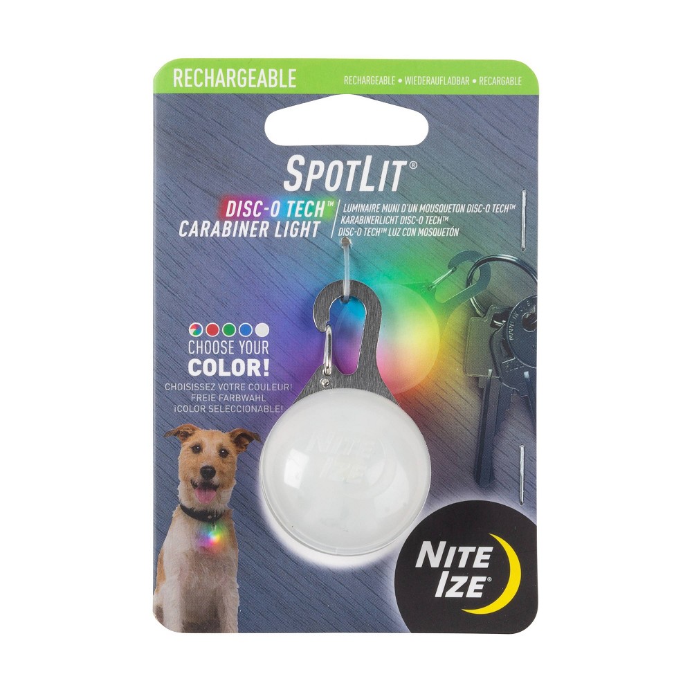 Nite Ize SpotLit Rechargeable Carabiner Light Disc-O Dog Collar 4 pcs