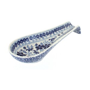 Blue Rose Polish Pottery P007 Manufaktura Large Spoon Rest - 1 of 2