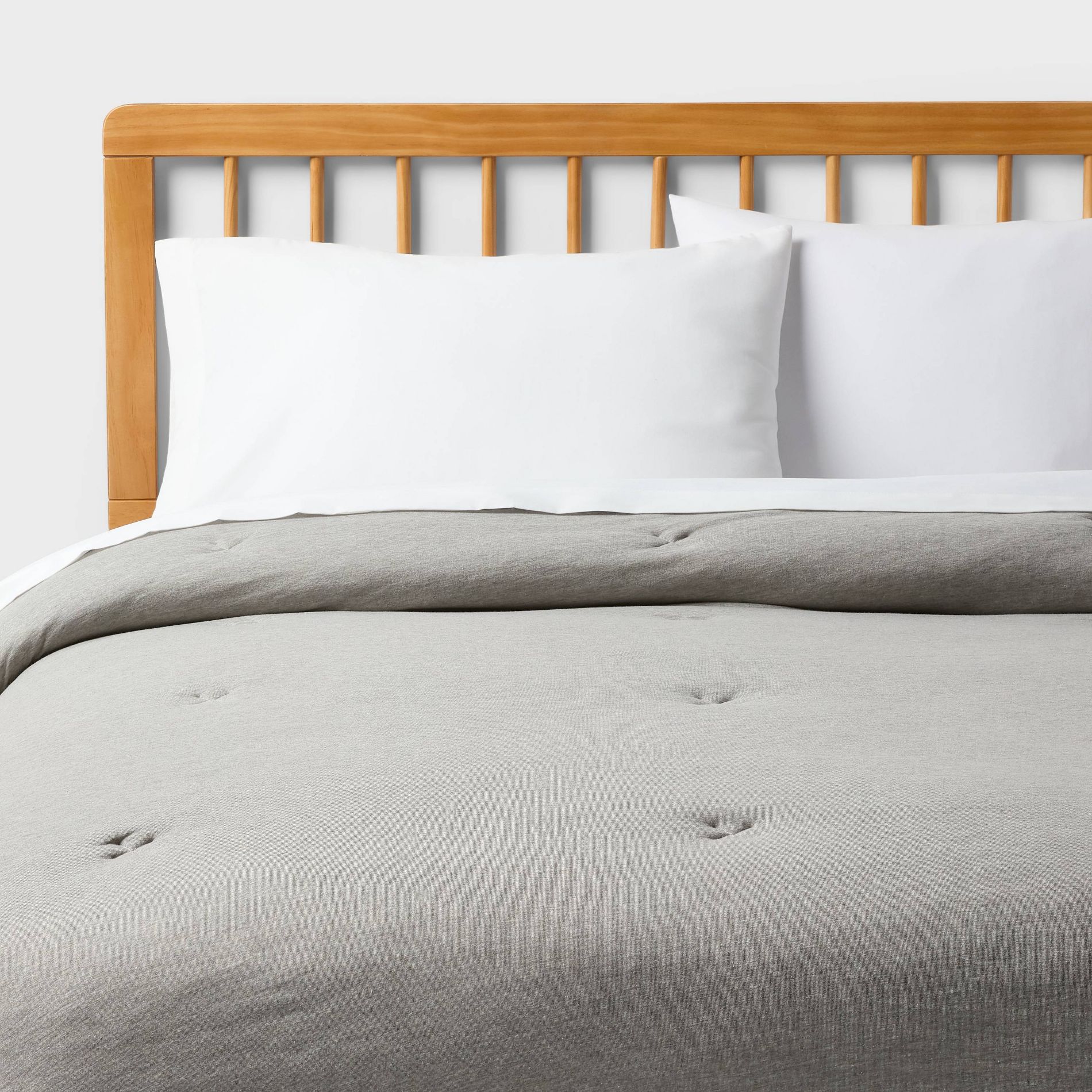Twin/Twin XL Jersey Comforter Gray for Dorm - Room Essentials™