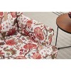 ORRD Floral Yellow Accent Chair – Comfy Upholstered Armchair with Retro Wood Legs - 4 of 4