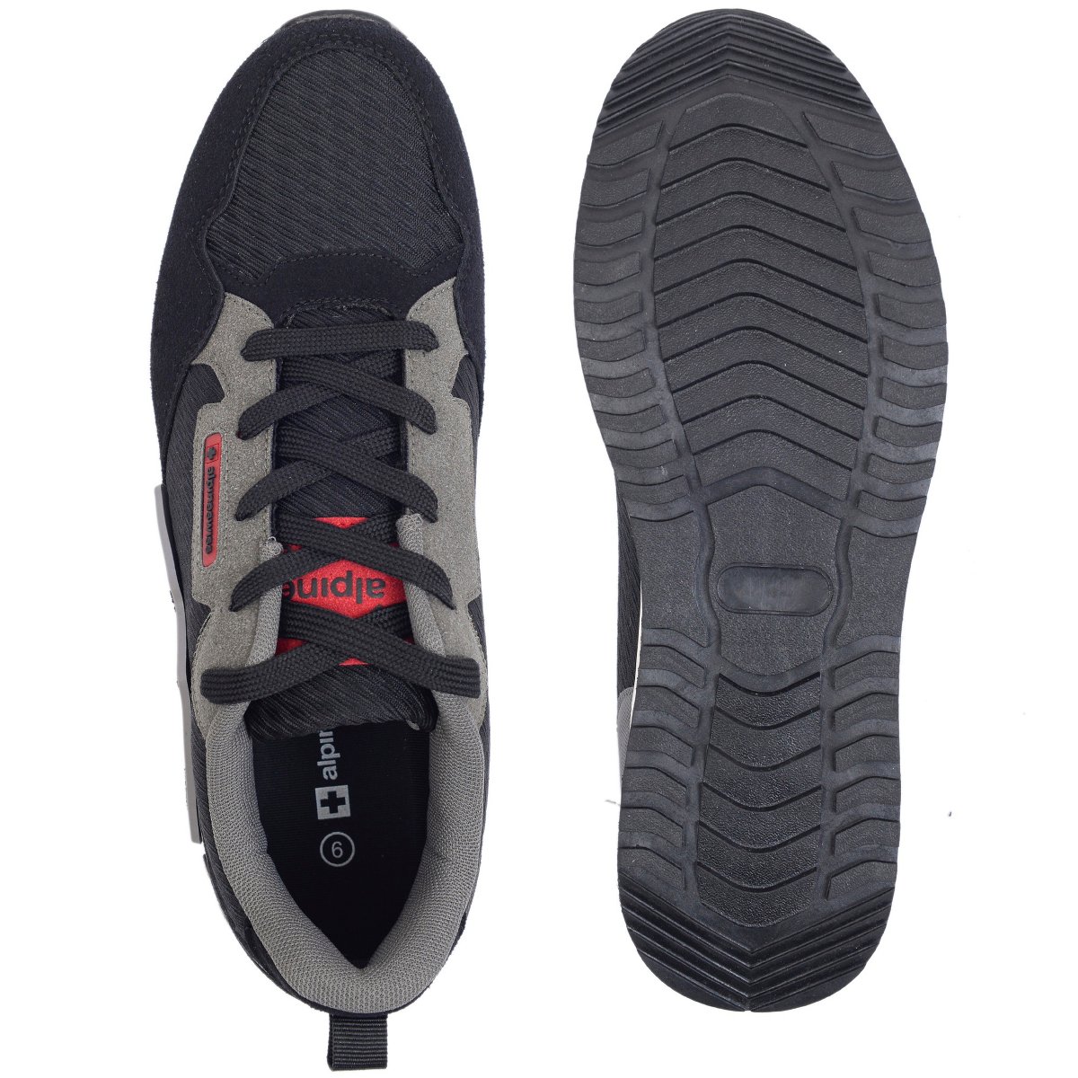 Мужские Alpine Swiss Kurt Mens Classic Retro Sneakers Casual Walking Tennis Shoes BLK 9 M US — фото 7