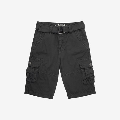 Raw X Kids and Boys 100% Cotton Belted Twill Cargo Shorts 8-18