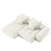 Whisen Chenille Fabric Cushion Sofa & Modular Sectional Sofa with 4 Pillows and 3 Seats, Modern Oversized Comfort for Family Living - 4 of 4