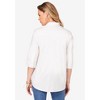 Roaman's Women's Plus Size Three-Quarter Sleeve Kate Big Shirt - image 3 of 4