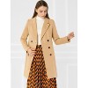 INSPIRE CHIC Women's Double Breasted Notched Lapel Winter Long Coat - 2 of 4