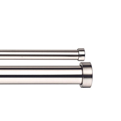 Linen Avenue End Cap Single and Double Window Curtain Rod Set