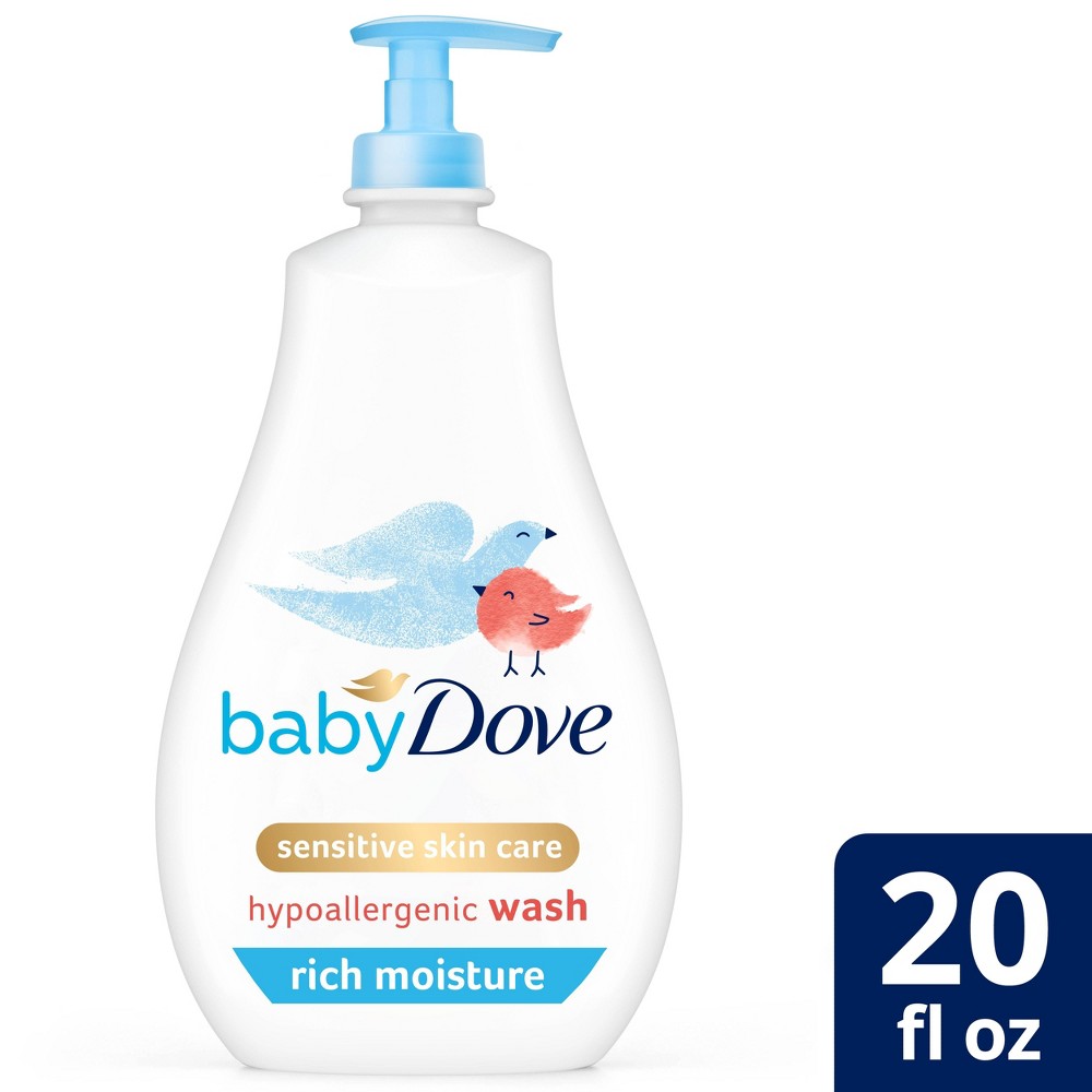 Photos - Shower Gel Baby Dove Rich Moisture Sensitive Skin Hypoallergenic Wash - 20 fl oz