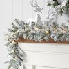 9' Christmas Flocked Canadian Garland with LED Lights - Wondershop™ - 2 of 4