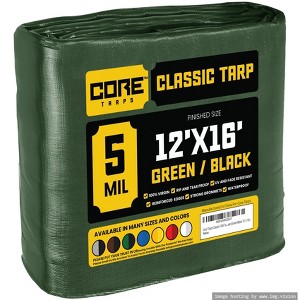 Core Tarps Heavy Duty 5 Mil Tarp Cover, UV Resistant, Rip Proof for Roof, Camping, Patio, Pool, Boat - 1 of 4