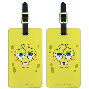 Spongebob Confident Face Luggage ID Tags Set of 2 - 1 of 4