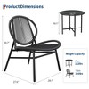 3-Piece Outdoor Seating Acapulco Chair All Weather Small Patio Bistro Set of 2 Chairs and Side Table Modern Outdoor Furniture - 2 of 4