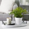 Farmlyn Creek Rustic Oval Wood Serving Tray for Coffee Table with Handle, Home Decor Centerpiece, White, 16 x 11 x 2 In - 2 of 4