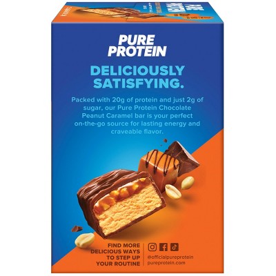 Pure Protein 20g Protein Bar - Chocolate Peanut Caramel - 12ct_3