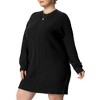 Agnes Orinda Women's Plus Size Knit Sweater Warm Long Sleeve Pullover Mini Dresses - 2 of 4