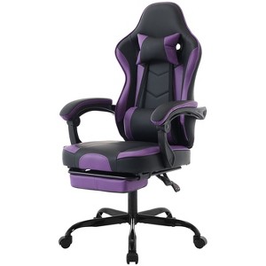 Hrinhom 24.8"W Ergonomic Computer Gaming Chairs with Massage Lumbar Support and footrest - 1 of 4