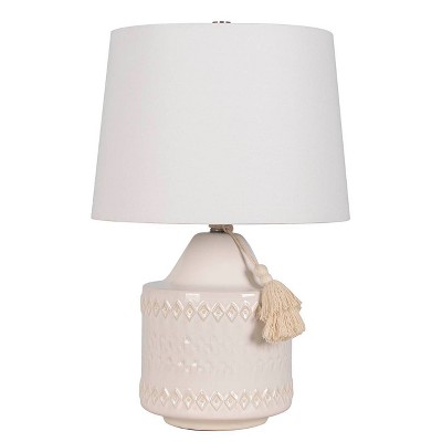 large cream table lamp