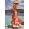 Womens Smocked Midi Dress Summer Ruffle A Line Long Flowy Dresses Cute Sleeveless Beach Sundress - 2 of 4