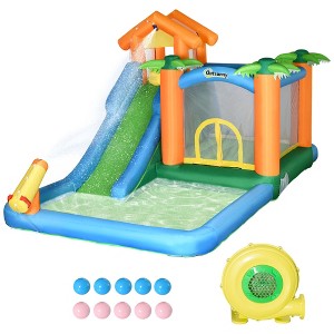 Dexmalle Tropical Inflatable Water Slide Summer Theme Jumping Castle - 1 of 4