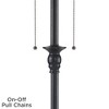 360 Lighting Dyna 58" High Black and White Grosgrain Drum Shade 2-Light Floor Lamp - 3 of 4