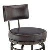 PAGED Swivel Bar Stools Faux Leather Counter Stools with Footrest, Island Chairs for Home Pub - 3 of 4