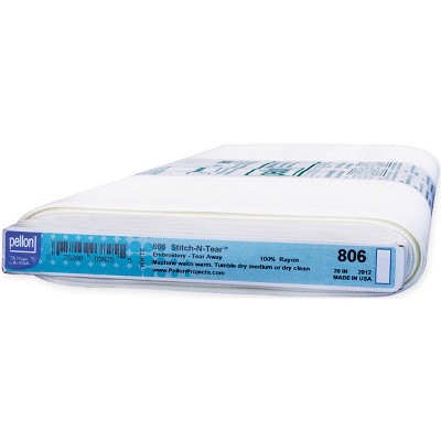 Pellon Stitch-N-Tear Tear Away Embroidery Stabilizer-White 20"X30yd FOB: MI